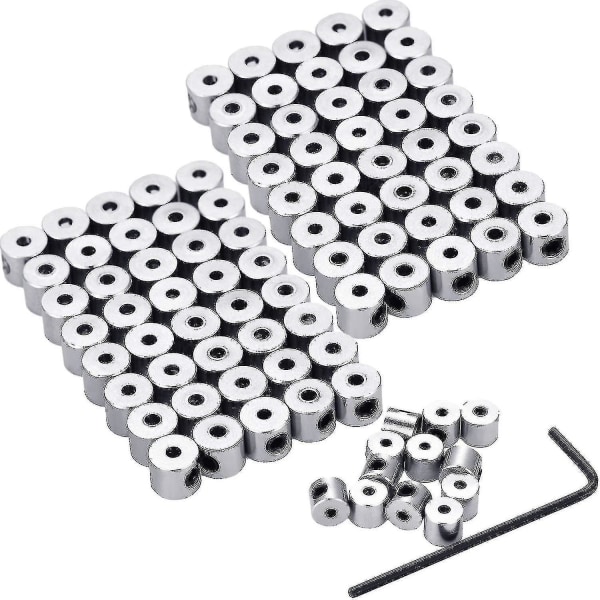 100 stykker Pin Keepers Pin Låse Pin Backs Låselås med skruenøgle, 6 X 5 Mm