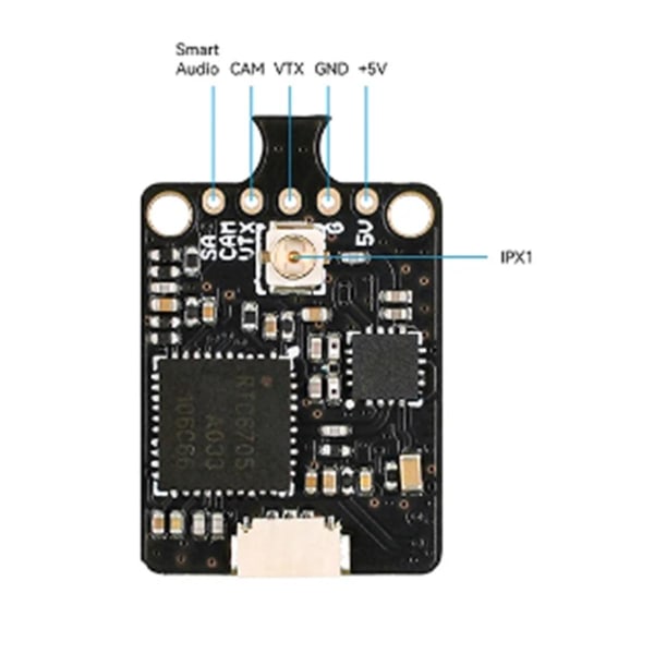 M03 5,8 g Vtx-modul, m03 25-350 mw 5,8 g Vtx justerbar effekt til 65 mm-85 mm Bwhoop-droner