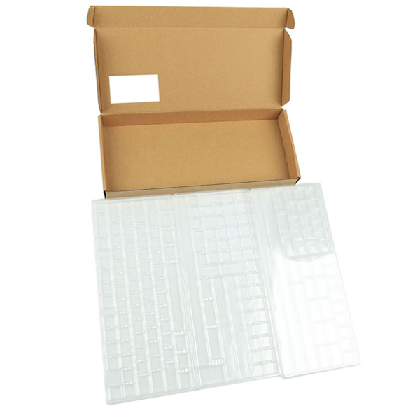 Klar Plastik Opbevaringsboks Opbevaringsbeholder Keycaps Box Med Delere DIY