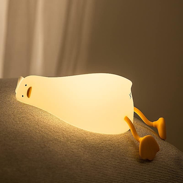 Flad And Natlampe, Bærbar LED Babylampe, USB Genopladeligt Batteri Silikone, Sød Værelses- og Soveværelsesindretning [E-mærket Energieffektivitet]