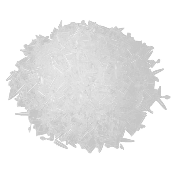 1000 stk Laboratorie Klart Hvid Mark Plast Centrifuge Rør 0,5 ml