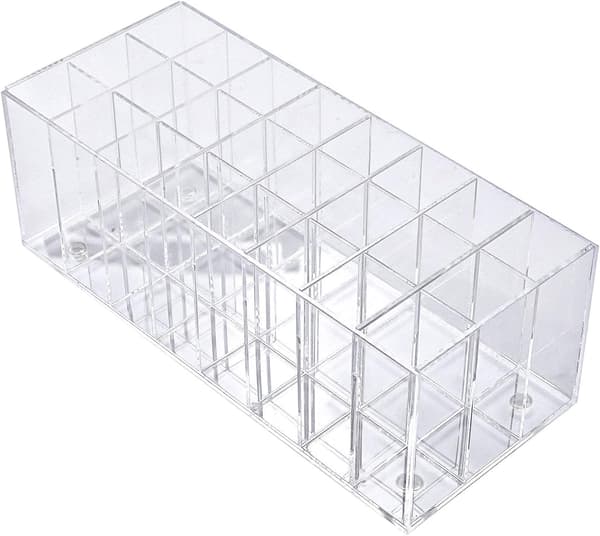 Lipgloss Holder Organizer, Lipgloss Display Case Box, 24 rum Klar Akryl Makeup Organizer