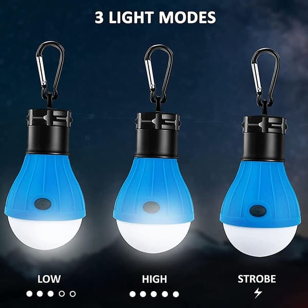 4 Pak Led Camping Lys, Camping Tilbehør Til Telte, Bærbare Teltelys Med Klips