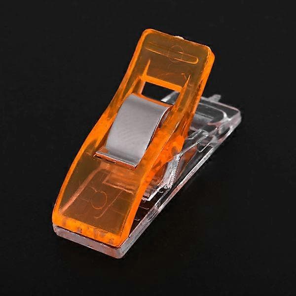 20 stk. plastikclips til quiltning, syning, strikning, stofbinding, håndarbejde (orange)