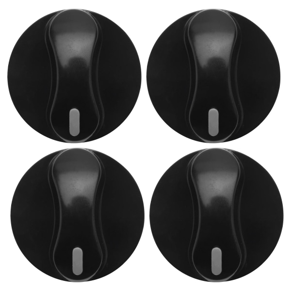 4x Plastköksgasspisugnskontrollratt Svart