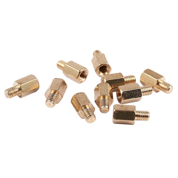 10 stk PC PCB Motherboard Messing Standoff Hexagonal 6+4mm