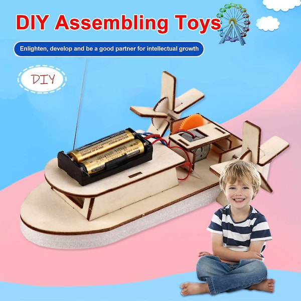 Träsegelfartyg Skeppsbyggsats, Harvey Segelsmodellstudenter DIY Paddelhjul Skeppsmontering Modell Fjärrkontroll Utbildningsleksak Materialkit Barn Utbildning
