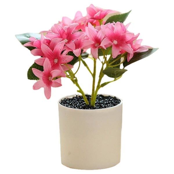 Konstgjord Blomma Simuleringsblomma Fembladig Hortensia Bonsai Kreativ Heminredning Silkeblomma Växt Krukväxt
