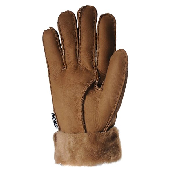 Dame Skindhandsker - Foldbar Manchet - Ruskind  301-100