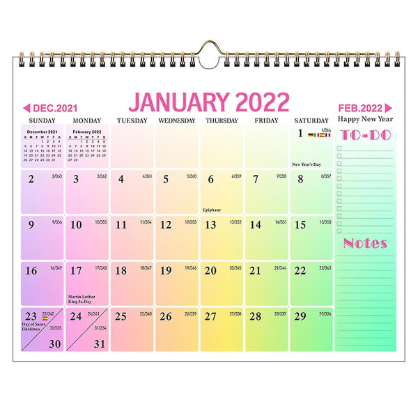 2022 seinäkalenteri riippuva kuukausikalenteri suunnittelija kuukausittainen toimistokalenteri kotitoimistolle Uusi