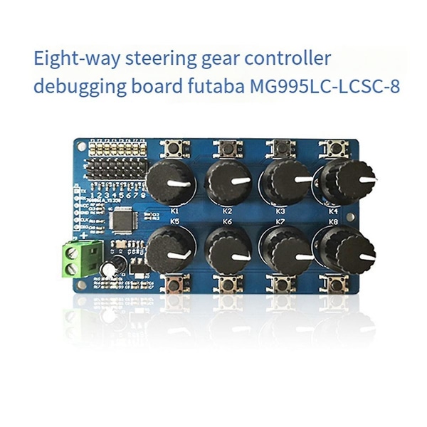 8CH Rotationsknap Servo Driver 8 Kanals/Vejs Styringskort Overstrømsbeskyttelse Servo Tester Servo Controller