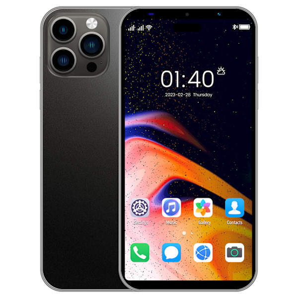 Ny i14 mini gränsöverskridande 5,5-tums 16+512 smart island smartphone-skärm black