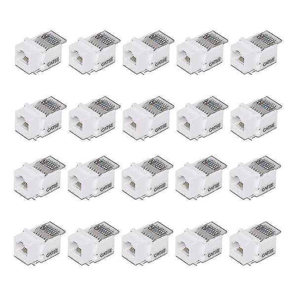 20 stk. Cat5e Utp netværksmodul Rj45-stik Informationsstik Computer-udtag Kabeladapter Stik