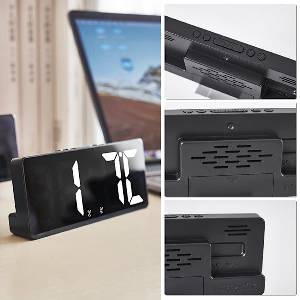 Väckarklocka med LED-display Röd Röd