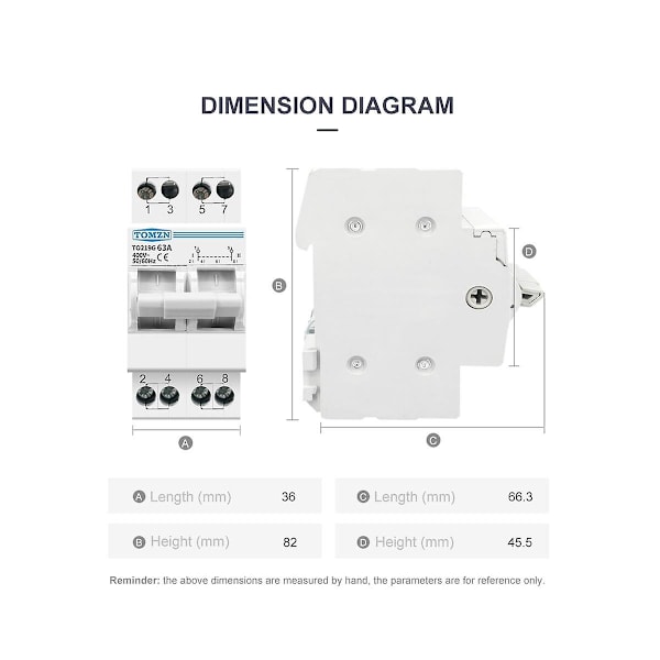 To219g 2p 63a Manuel Transfer Isolerende Afbryder Interlock Kredsløbsafbryder