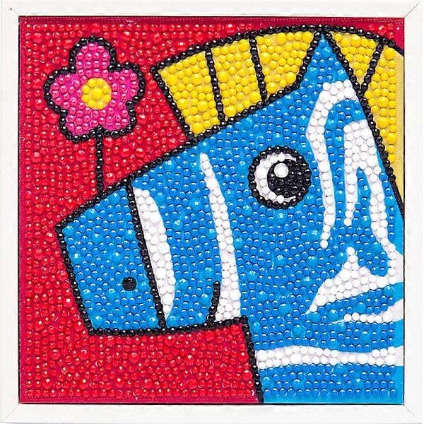 One Piece Zebra Full Diamond Painting Kits, 5D DIY Runde Diamant