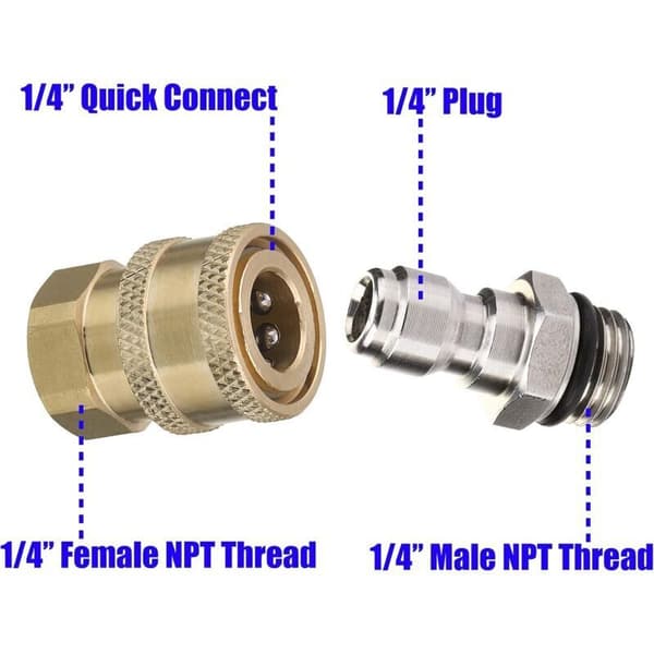 1/4\" 5000 PSI Højtryksrenser Adapter Kit