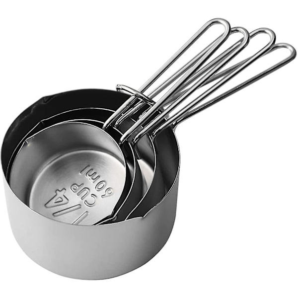 4-pack Mätkoppar (silver-4pcs) 6.5*3.43 tum