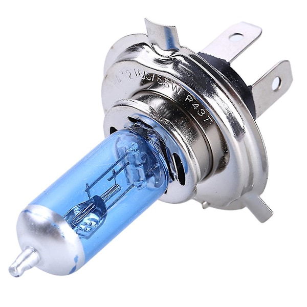 H4 Halogen 55w Bil Lyktpære Høy Lavstråle H4 12v 60/55w P43t 9003 Super Lys Hvit 6000k Bil Frontlys Lampe Biltilbehør