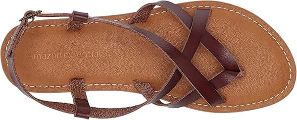 Kvinders afslappede rem-sandal Brown 36