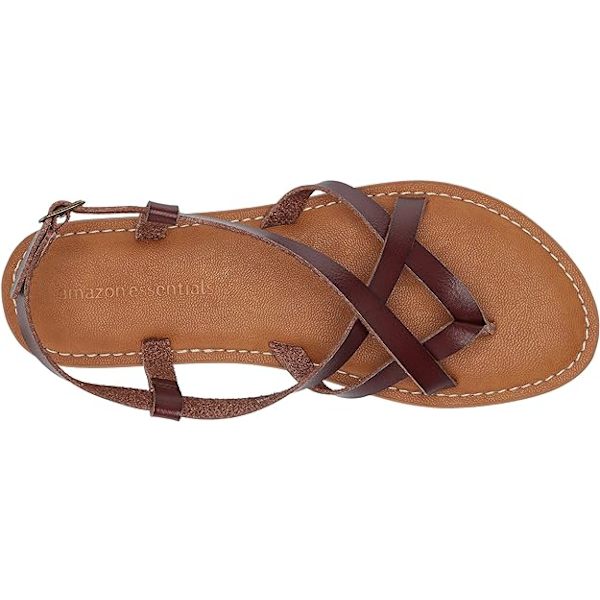 Kvinders afslappede rem-sandal Brown 39