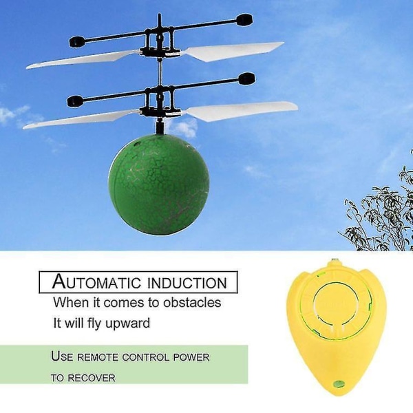 RC-helikopter med infraröd induktion, flygande boll med LED-lampa, leksak för barn