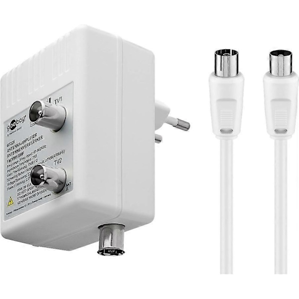 Antenneforsterker for to enheter 15 dB (DVB-T, DVB-T2, DVB-C)