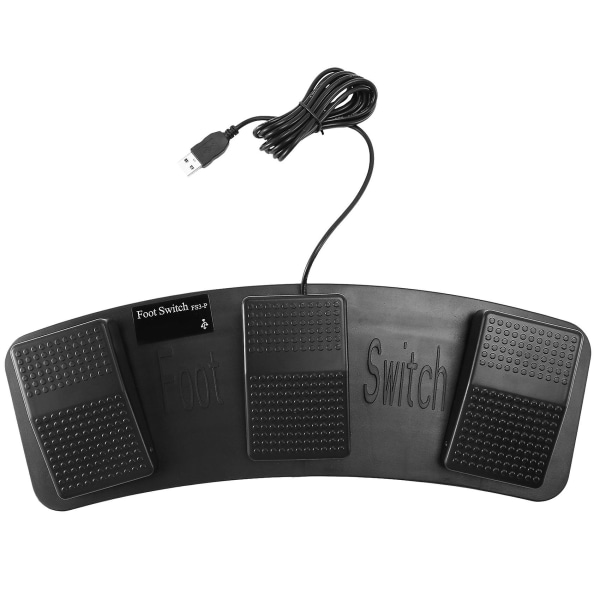 Fs3-p Usb Tripelfodpedal Kontrol Keyboard Mus Pc Spil Plast