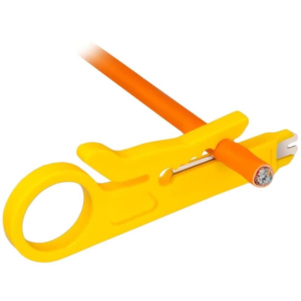 Afisoleringsværktøj - Ergonomisk greb - Til CAT5/6/7 patchpaneler. Kabelinstallation. Afisolerer. AWG 22. Netværksstik. Patchpanel. Hurtig og nem løsning.