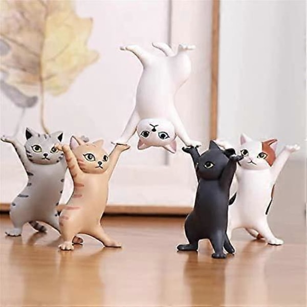 5 stk Dansende Katt Hodetelefon Stativ For Airpods 1/2/3