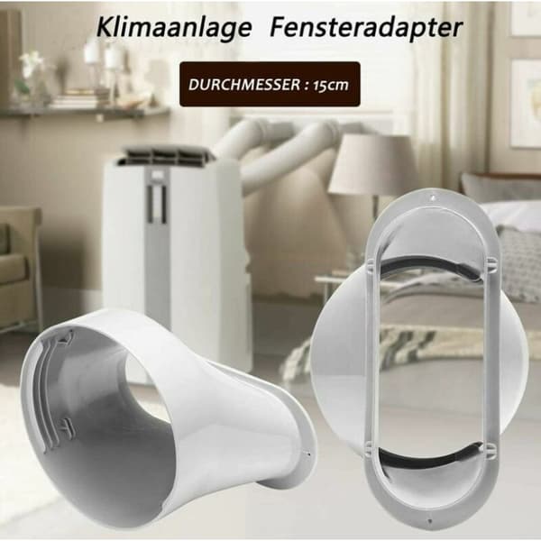 Vinduesadapter til klimaanlæg, flad udluftningsgrænseflade 15. Vinduesadapterplade, rørforbindelse, vinduessætadapter, slange