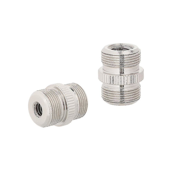 Uusi 5/8\"-27 Uros - 1/4\"-20 Naaras ja 3/8\"-16 Naaras Mikrofonikiinnitysruuviadapteri Kaksipuolinen Nikkeli-Messinki (2 kpl)