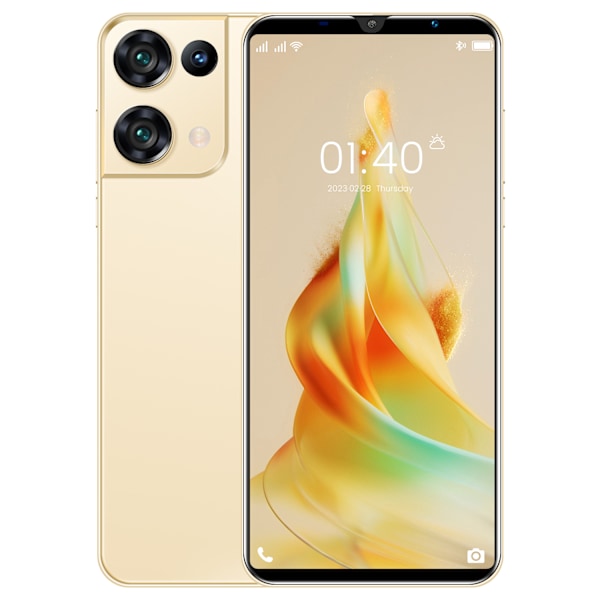 Nytt lågt pris Rino9 gränsöverskridande mobiltelefon 5,5 tum Android smartphone (16+512) gold
