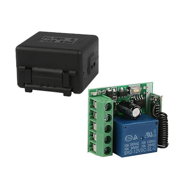 DC 12V 1-kanals 433MHz Universal Trådlös Fjärrkontrollbrytare RF Relämottagare 433 MHz Sändare Bu