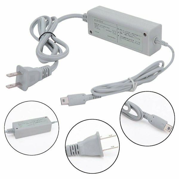 Laddare för Nintendo Wii U Konsol Gamepad Strömförsörjningsadapter AC