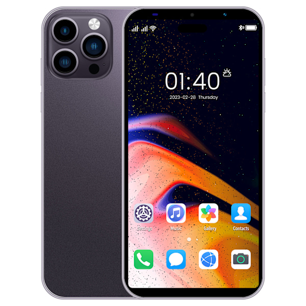 Ny i14 mini gränsöverskridande 5,5-tums 16+512 smart island smartphone-skärm Purple