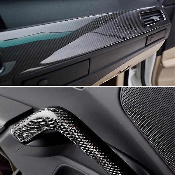5D Ultra Glansig Svart Kolfiber PVC Vattentät Bil Wrap Dekal