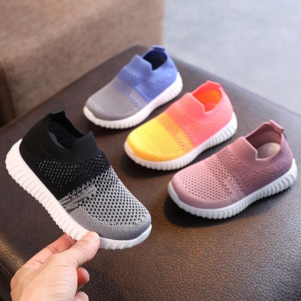 Boys Girls Color Block Sock Shoes, Breathable Lightweight Sneakers, Spring And Summer