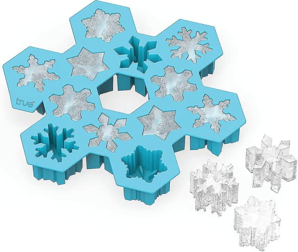 Snö Silikon Isbitbricka, Nyhet Isform, Stor Isbitform, Gör 12 Isbitar, Snö Isbricka, Blå, 1-pack