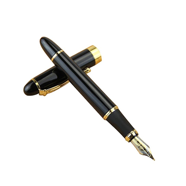Jinhao X450 Fyllpenn Svart Medium Nib Guld Trim Fyllpenn