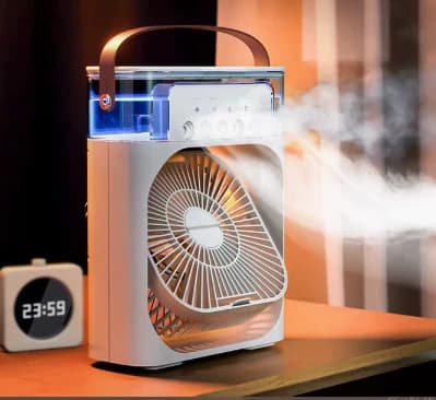 Bærbar mini-airconditionventilator, forstøvningsventilator til kollegieværelset, luftfugter, bærbar skrivebordskøler
