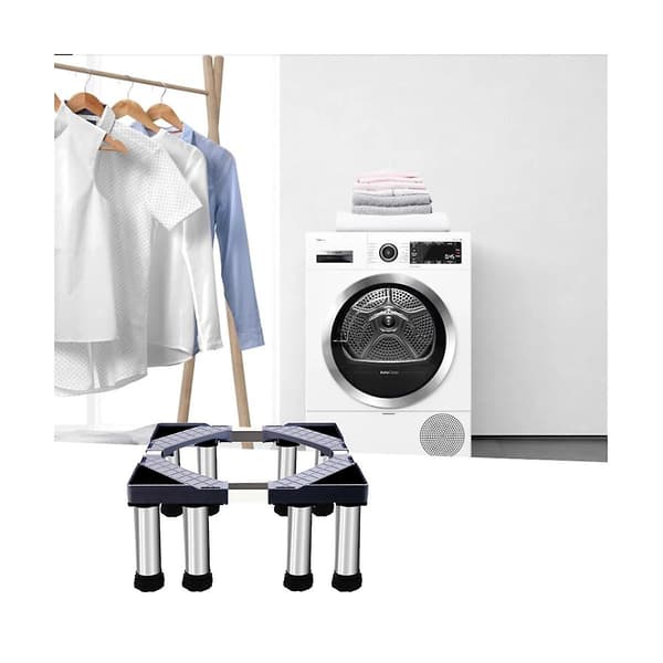 Justerbar Tvättutrustningsställ, Kylskåpsbas, Anti-vibration, Torkställ, Höjd Bas