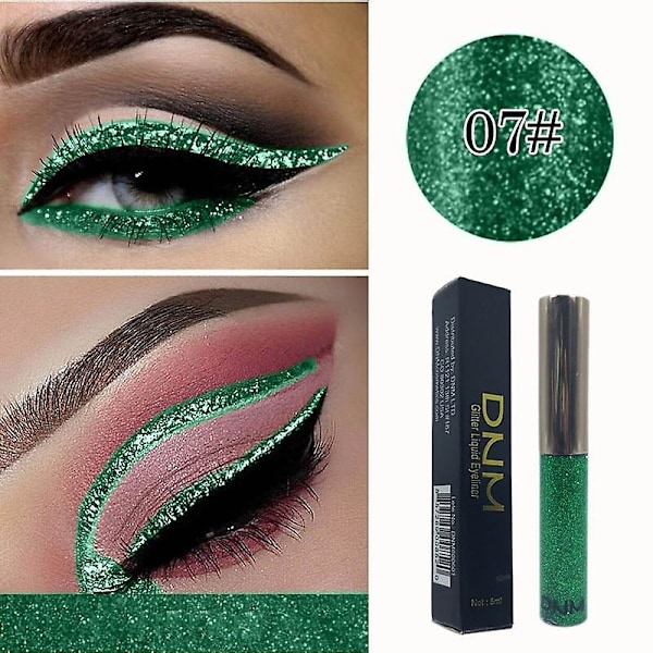 16 Färgade Flytande Diamantglitter Eyeliner Ljus Glansig Pärlemor Öga