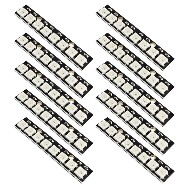 10 st 8-bitars WS2812 5050 RGB LED med inbyggd fullfärgsdriven utvecklingskort