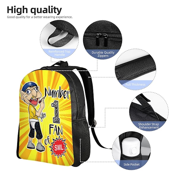 Skole Taske Sml Jeffy Rygsæk Grundskole Mellemskole Bogtaske Stor Kapacitet Skuldertasker Casual Daypack Laptop Tasker Til Drenge PigerdmSJB1044