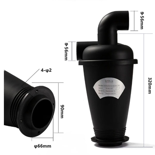 För dammsugare cyklon dammuppsamlare DIY turboladdat träbearbetningsfilter Industriell cyklonavskiljare