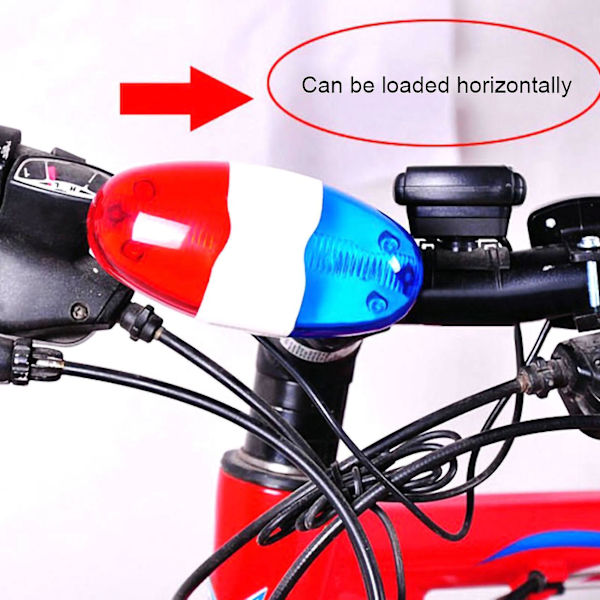 Cykel 6 LED 4-tonshorn LED-ljus Elektronisk Sirene Cykeltillbehör