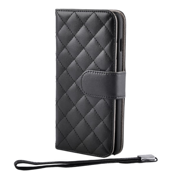 Quilted Luxury Wallet Case iPhone 6 PLUS/6s PLUS, svart Black