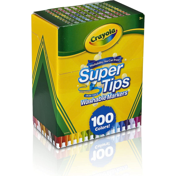 100st Crayola Super Tips Marker Set Washable Markers 100 Unique multifärg one size
