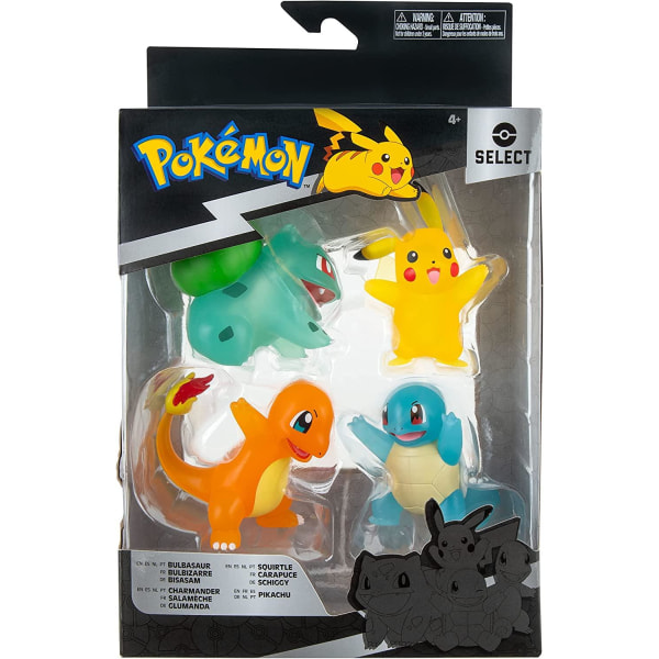 4-Pack Pokémon SELECT Translucent Figures 7,5cm Multicolor